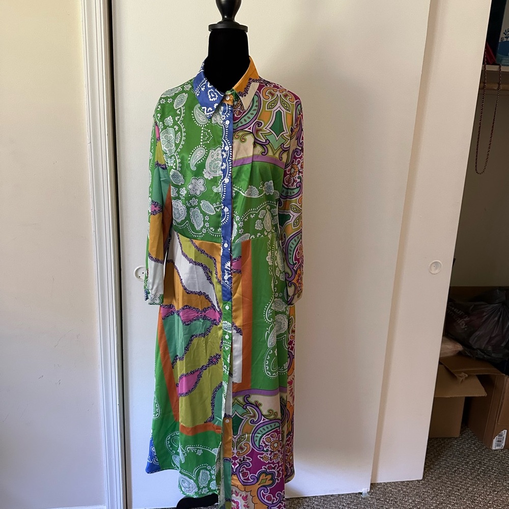Colorful Paisley Maxi Dress